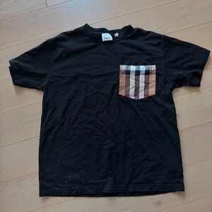 Authentic Burberry Check Pocket Cotton T-shirt Size Small